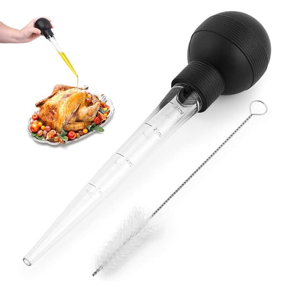 #28ml Turkey Marinade with Cleaning Brush, Marinade Tool for Cooking#