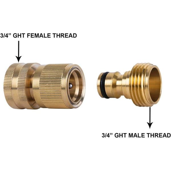 Solid Brass Garden Hose Quick Connect, Quick Connect Garden Hose Connector, d