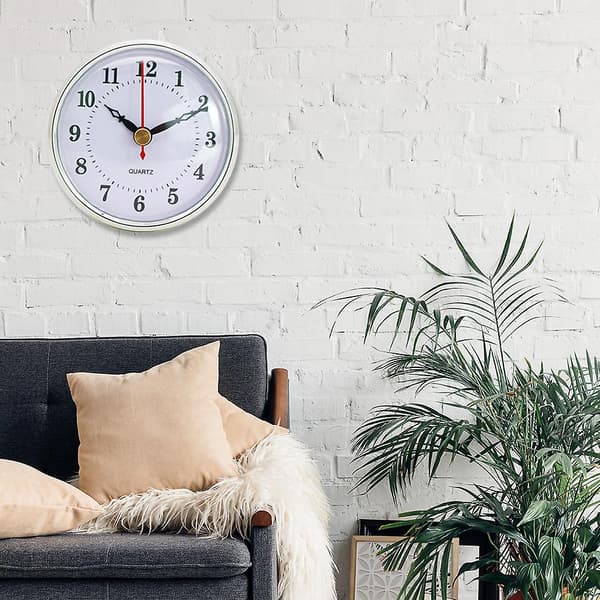 80mm/3.15 inch Classic Clock Quartz Movement Insert Black Metal Round
