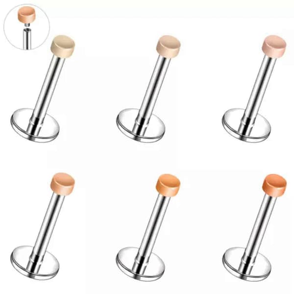 1 pc Titanium Lip Ring Flesh Invisible Labret Stud Medusa Helix Tragus Piercing-Style 5-