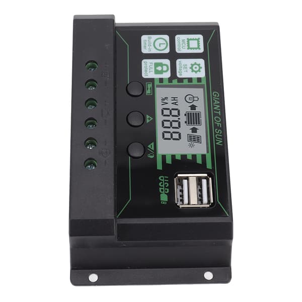 Solar Charge Controller Dual USB Automatic Identification PWM PV Panel Charger for Industry 5V 100A