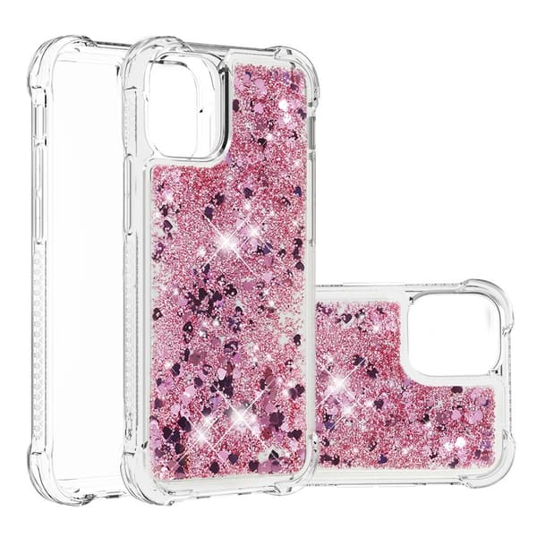 Glitter Bling TPU-kotelo iPhone 13 Ruusukulta