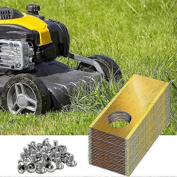 30 stk. kompatible erstatningsblader i rustfritt stål for Honda Miimo robotgressklipper, 39,2x17,5mm Silver