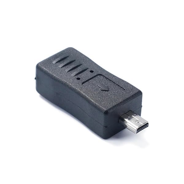 USB 5Pin hun til Mini USB han adapter, opladnings- og dataoverførselskonverter, PVC-materiale, til telefon, computer, digitalkamera