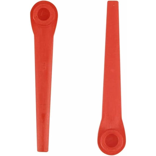 Pakke med 100 plastblader kompatible med Gardena gresstrimmer, erstatningsblader for Gardena gresstrimmer og batteridrevne gresstrimmere.