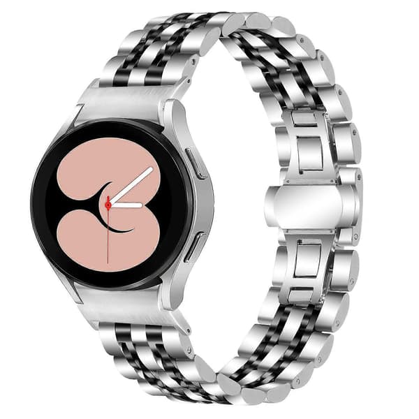Til Samsung Galaxy Watch7 20MM Metalrem 7-perler med quick release - Bl Multicolo Multicolor Silver Black