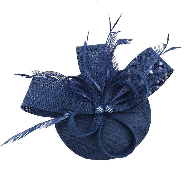 Fascinator og hårnålesæt til kvinder, perledekoreret hat, elegant hårtilbehør til bryllupper og temafester