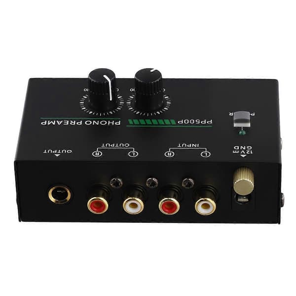 Phono Turntable Preamplifier, Phonograph Preamplifier with RCA Input, TRS Output, for Turntables