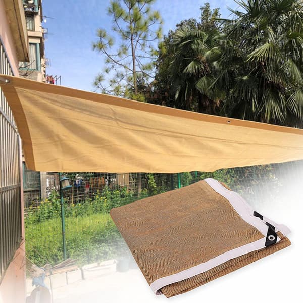 Shade Net Dense Mesh UV Resistant Windproof Light Transmitting Breathable Heavy Duty Sunshade Fabric Balcony Accessory