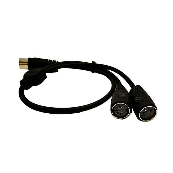 DIN 5-bens han til hun Y-splitterkabel, MIDI Sync Breakout-adapter, 1 til 2 lydforlængerkabel til keyboard-synthesizer, 50 cm