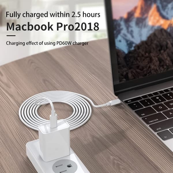 iPhone 16, 15 and iPad 2-meter USB-C Cable for Charging and Data Transfer[HK] Whit