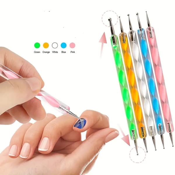 Nail Decoration Set for Beginners - Includes Nail Gems, Nail Art Brushes, Dotting Tools, Foils, Strips, and Nail Accessories - Super Gift