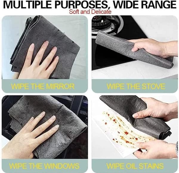 Thick Magic Cleaning Cloth, Reusable Traceless Microfiber Cloth