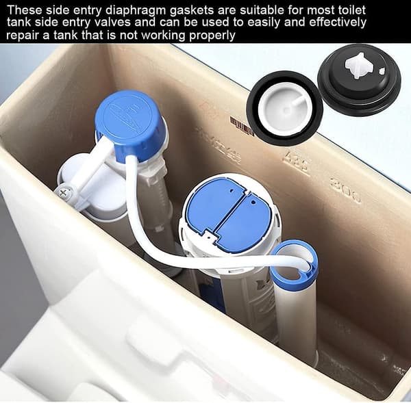 Sæt med 3 membraner til Siamp flydeventil lav tilførsel til Siamp kugleventil membranpakning til WC