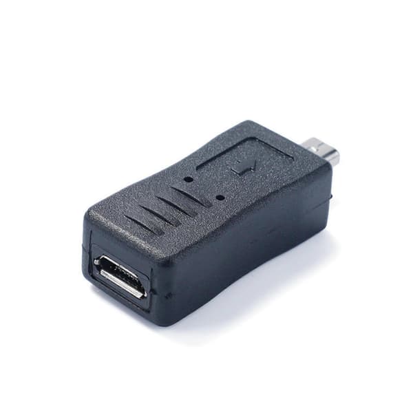 USB 5-pin hunn til Mini USB hann-adapter, lade- og dataoverføringskonverter, PVC-materiale, for telefon, datamaskin, digitalkamera