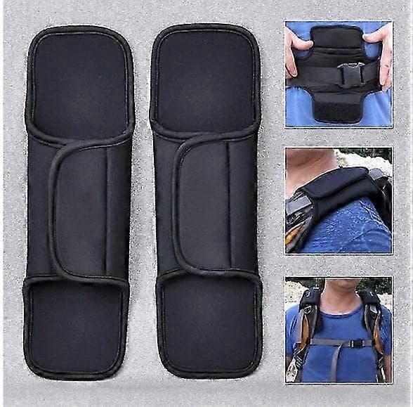 Shoulder Strap Padding, Non-Slip Sponge Pad for Backpack Pressure Relief Universal Fit Black Black 29x22.5cm