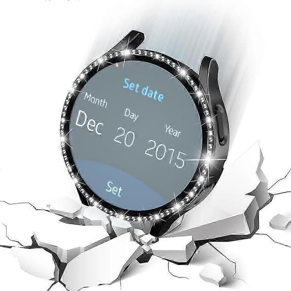 Samsung Galaxy Watch7 44mm PC-suojakotelo strassikoristeella ja karkaistulla lasikalvolla - Läpinäkyvä
