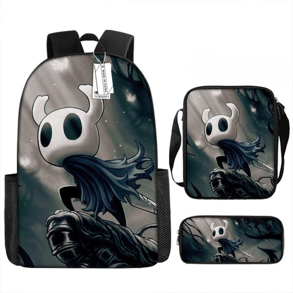 Hollow Knight-inspired 3-piece Backpack Set: Large Capacity Student Backpack, Style 18