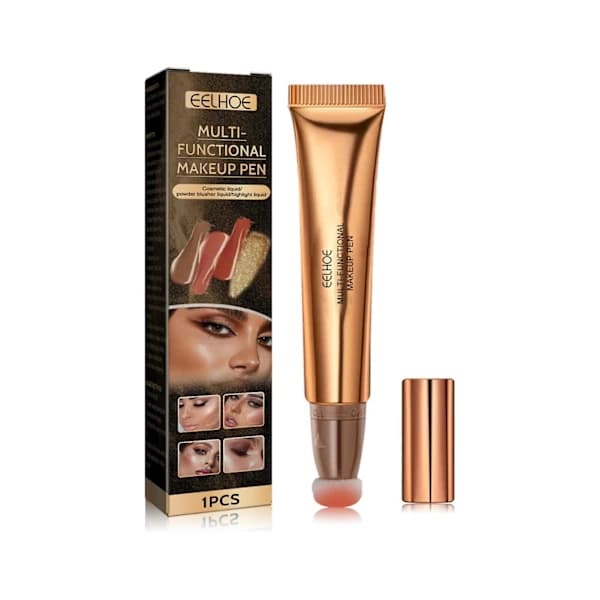 Multifunktionel highlighter makeup pen, 6 farver, naturlig blush, highlighter, konturpen, ansigtskonturpulver, nuance 01.