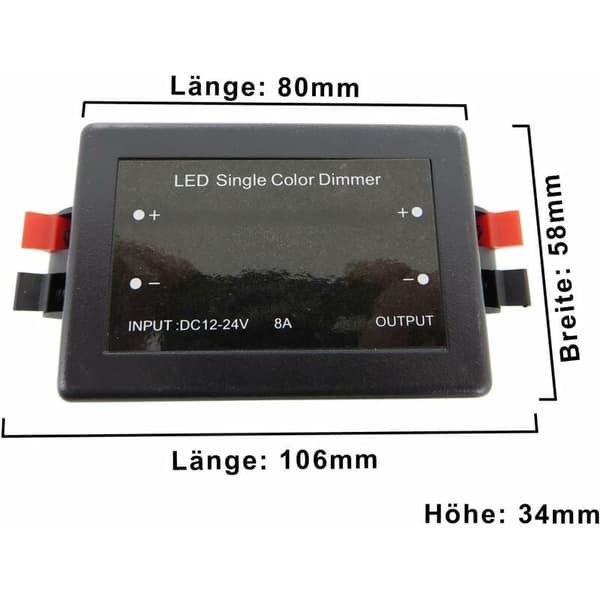 12V Trådløs LED-dimmer med fjernkontroll for dimbare LED-lamper