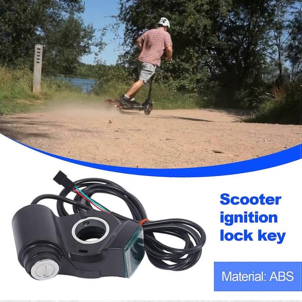 Tændingslås til el-scooter, nøglecylinder, afbryder, lås, reservedele til el-scooter