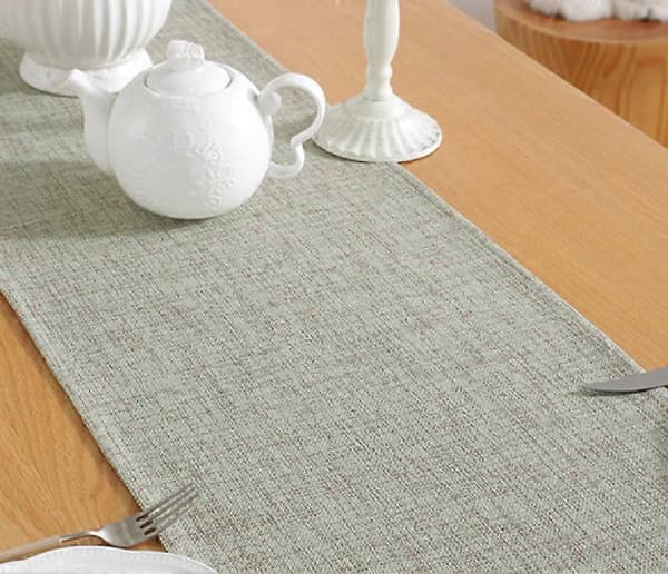 Stain-resistant table runner with linen effect | Easy to wash and iron | as a garden tablecloth for dining table - 33x183 cm