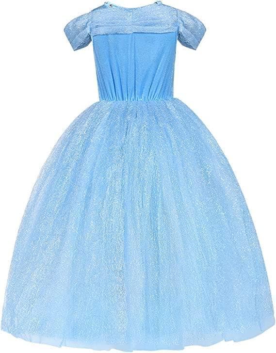 Prinsessekjole Elegant Blå Børnekostume Blå Blå 128