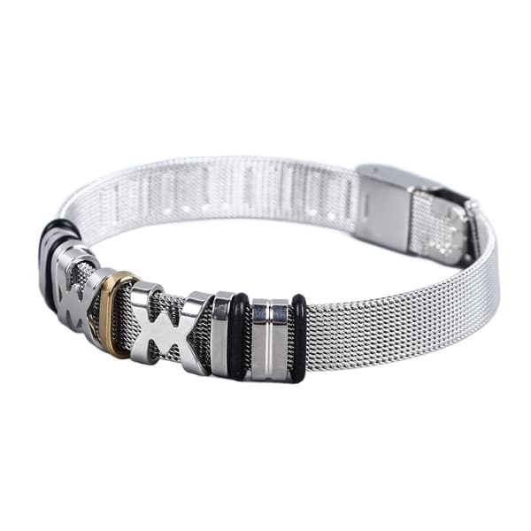 Armbånd med mesh-rem i rustfrit stål, moderigtige og udsøgte smykker til dates og fester
