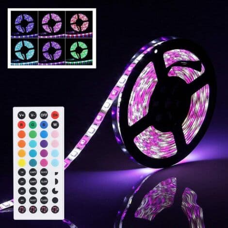 44-key IR and White IR Remote Control Bluetooth Controller for RGB LED Strip 5050 SMD Light Strip