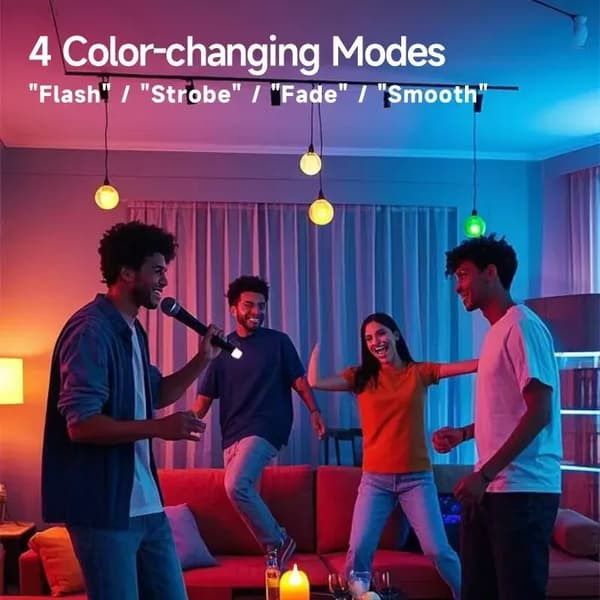 Rechargeable Light Bulb with Remote Control Dim & RGB, Timer, E27 Base, Backup Emergency Light for Home or Outdoor