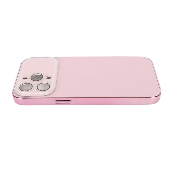 Electroplated Phone Case with Large Window Lens Camera Protection Shockproof Phone Protective Case Scratch Resistant Pink for iPhone 14 Pro