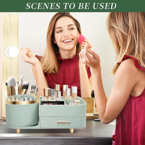 Makeup Storage, 360° Rotating Multifunctional Cosmetic Storage, Beauty Organizer for Dressing Table