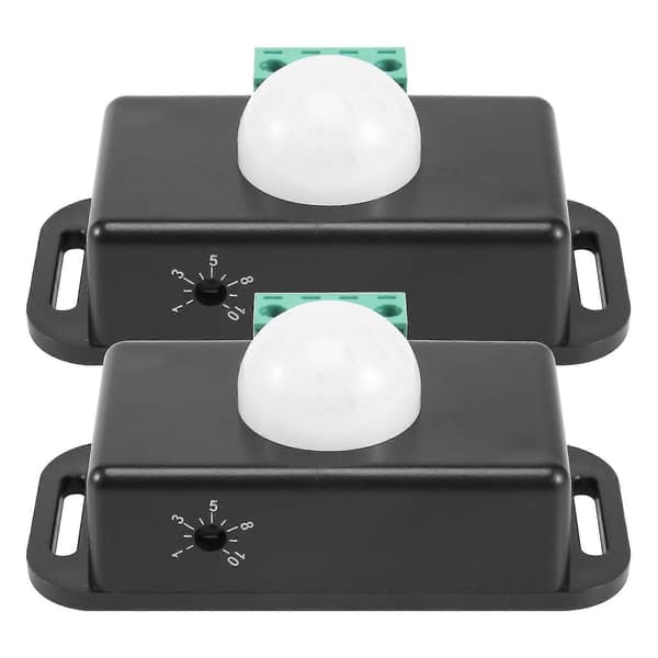 Bevægelsessensorafbryder, 12V 24V PIR-sensor LED til fleksible LED-stripelys, 2-pak