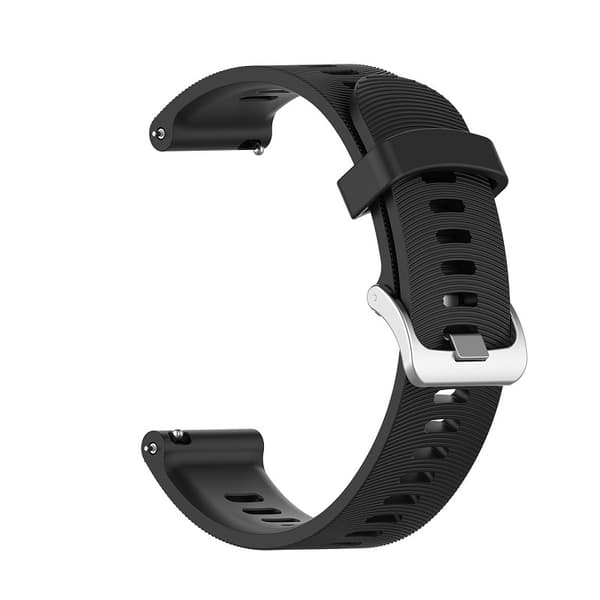 Urrem til Garmin Forerunner 245 Silikone Sort 20 mm Sort