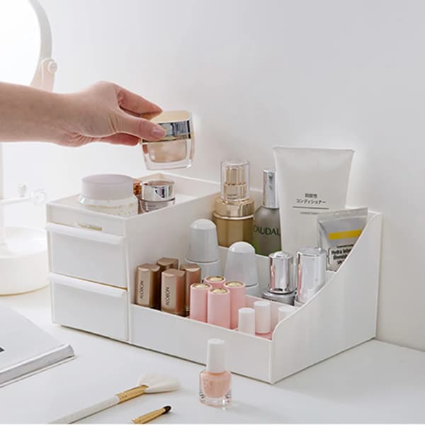 Hem Container Kosmetikkveske Kontor oppbevaringsboks rosa