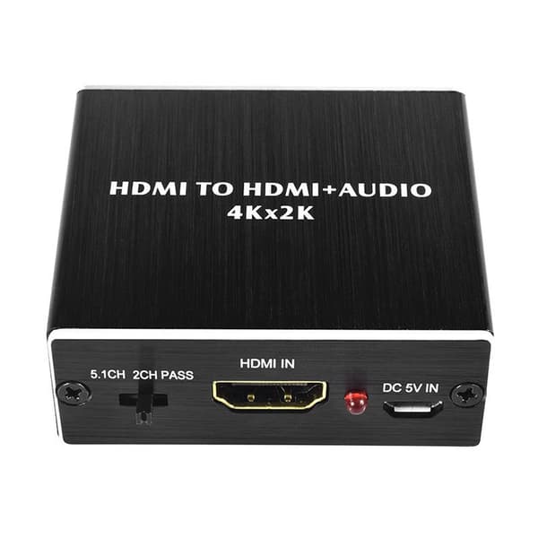 HDMI lydseparator 4K HD 3.5 analog lydutgang SPDIF fiberkonverterer