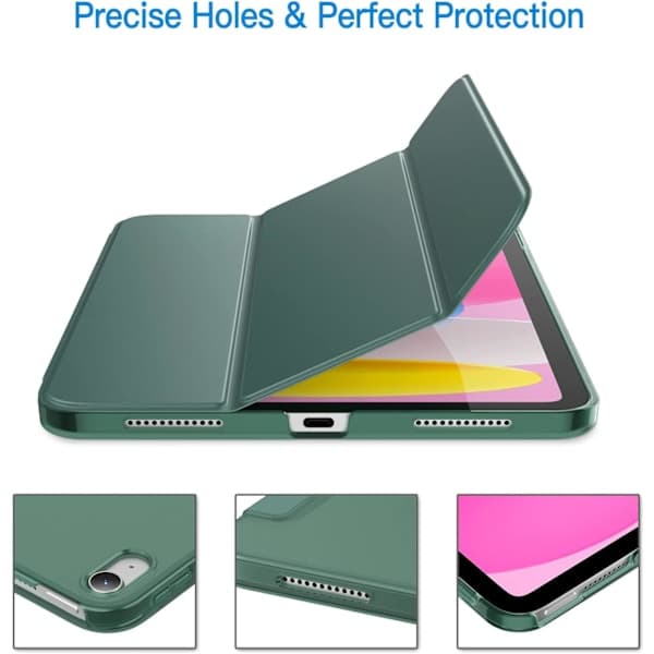 iPad (A16) 11./10. generasjon (2025/2022), Slim Stand Hardt Deksel (Tåkeblå)