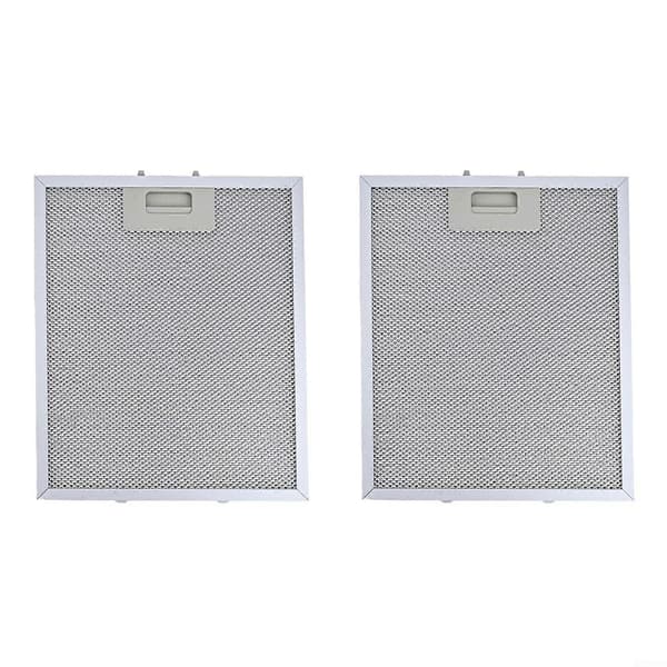 2 x filter, 2 x fedtfilter i aluminiumnet, emhættefilter, erstatning, 300 x 250 mm