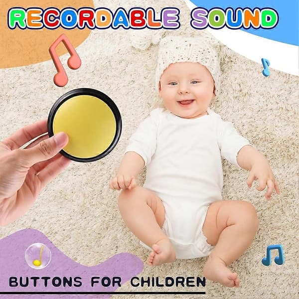 6 Pieces Recordable Answer Buzzers, Game Show Buzzer, Recordable Button, Classroom Buzzer Perfect