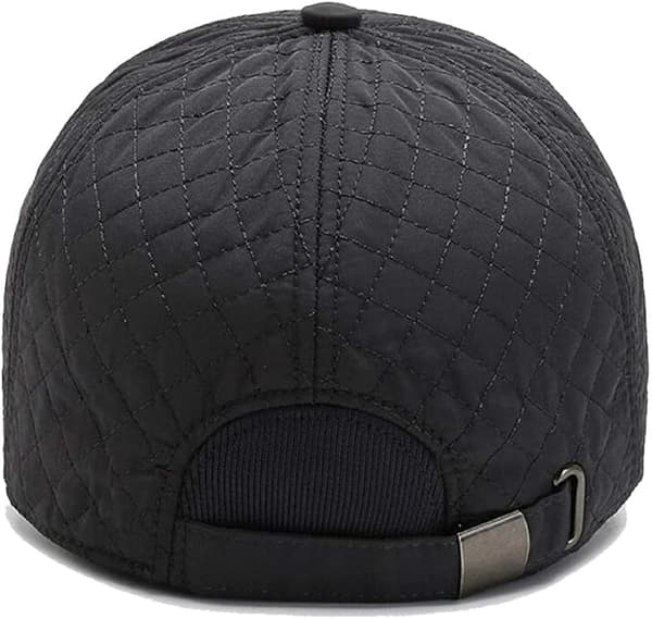 Grå vinterbaseballcaps med øreklaffer, herrecap med øreklaffer
