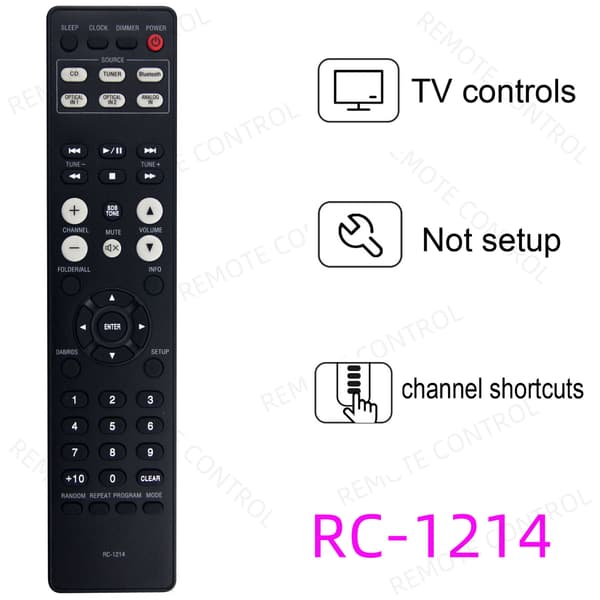 Denon Receiver Replacement Remote Control RC 1214