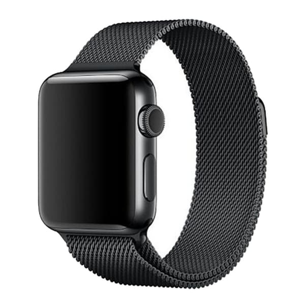 Apple Watch 42/44/46/49mm Urrem Milanese - Sort