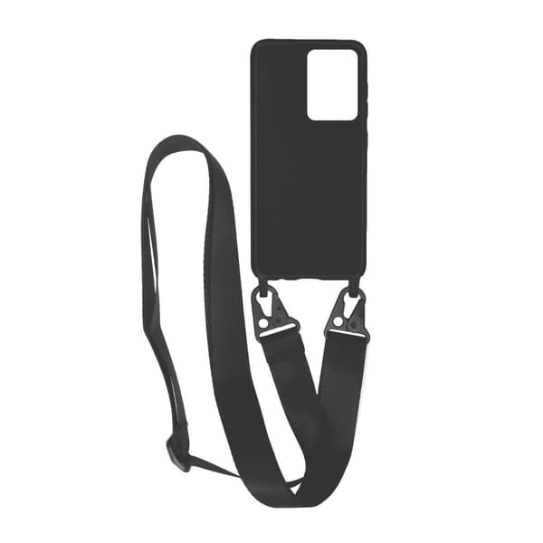 Samsung Galaxy S20 Ultra Silicone Case with Strap/Necklace - Black