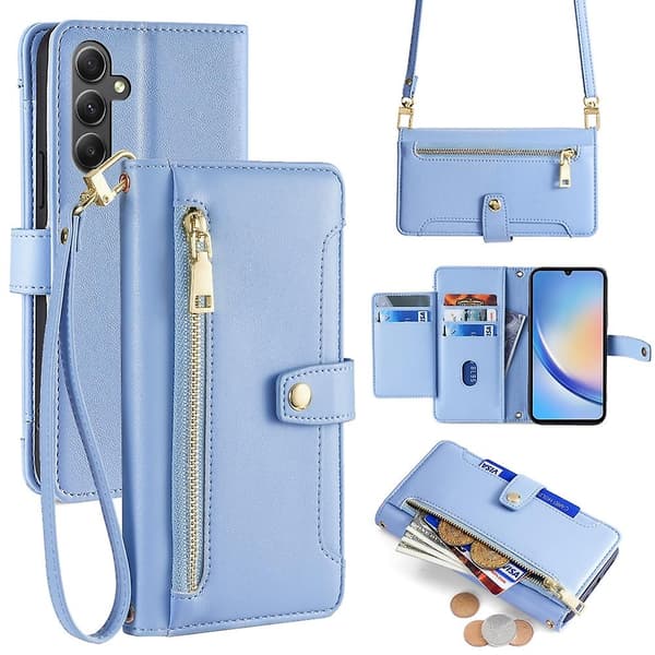 Zipper Wallet Case for Samsung Galaxy A34 5G