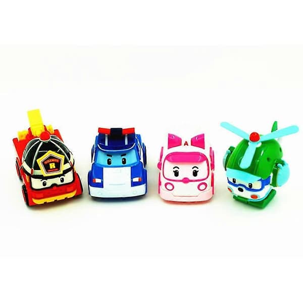 6-i-1 Koreansk Animerad Tecknad Robocar Poli Transformationsrobot Billeksaksset