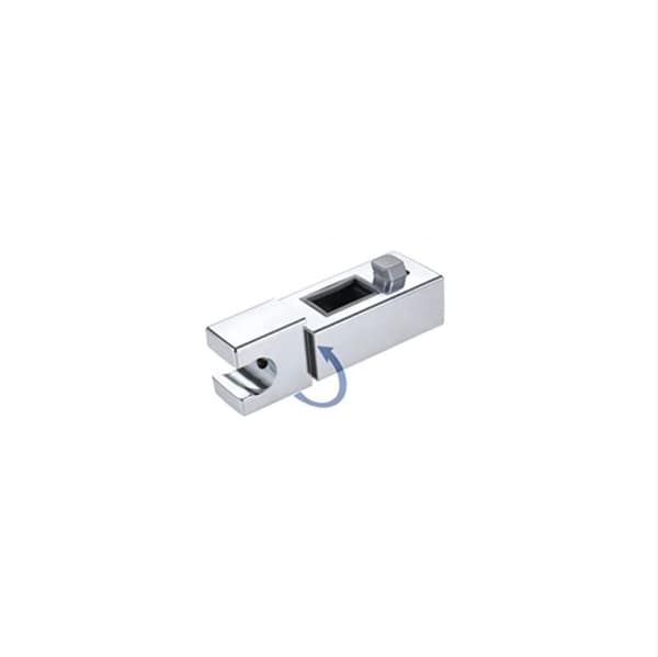 Skyvbar dusjholder for 15x30 mm rør - Rektangulær i forkrommet ABS baderom