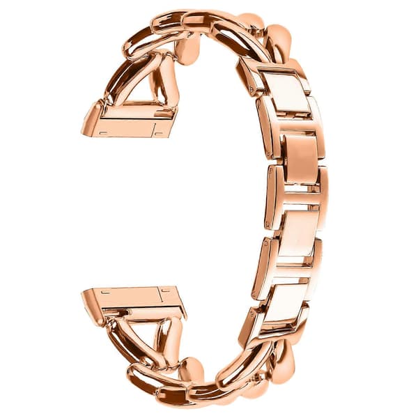 Klokkerem i sinklegering for Fitbit Versa 4/Sense 2 vridd metall erstatningsrem