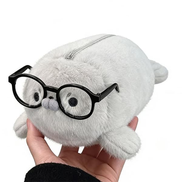 Funny Seal Doll Pencil Case High Aesthetic Value Large Capacity
