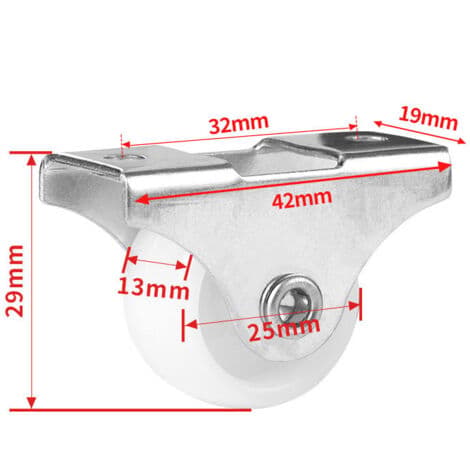 Faste møbelhjul 8 stk. møbelhjul mini hjul 25 mm transporthjul til møbler sidehjul