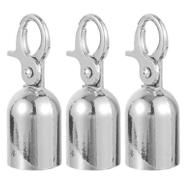Repsträckare 3-pack, repstopp i silverfärgad aluminiumlegering för ledstänger, avspärrningar, säker fixering